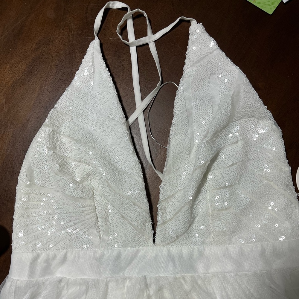 Brand new bridal shower/rehearsal dinner/after wedding party dress. Size large. - Picture 2 of 4